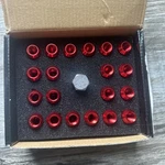J2 7075-T6 Forged Aluminum M12X1.5 20PCS 4.5CM Open-end Lug Nuts+adapter Red New. Price: $39.99.