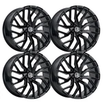 (SET-4) Luxxx LE5 22X10.5 5X115 30MM Gloss Black Wheels Rims Inch New. Price: $1510.84.