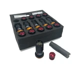 Project Kics Lug Nut & Lock Set R40 Iconix 14X1.5 20PC Black W/red Cap WRIA14KR New. Price: $553.85.