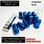 Fit Honda Element Pilot Crv Hrv Spline Acorn Conical Seat 12X1.5 Blue 20PC+KEY New. Price: $23.29.
