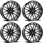 Set 22" Axe Wheels Hades Gloss Black Milled 22X12 6X135 6X5.5 -44MM Truck Rims New. Price: $2400.00.