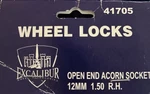 4 Pc Excalibur Aftermarket Custom Wheel Locks Locking Lugs 12MM 1.50 R.h. New. Price: $14.29.