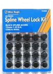 White Knight Spline Wheel Lock Kit 12MM-1.25 Glossy Black 723806 Brand. Price: $34.99.