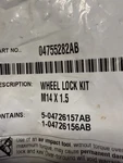 Genuine Mopar Wheel Lock Kit 04755282AB 2019-2026 Wrangle Gladiator Oem New. Price: $59.99.