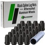 Dpaccessories Black M12X1.5 Closed End Spline Tuner Lug Nuts Set Of 24 34MM New. Price: $91.53.