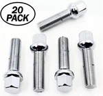 Veritek Lug Bolts Set Of 20 M14X1.5 45MM Shank 17MM Hex Chrome R12 Ball Seat Used. Price: $35.20.