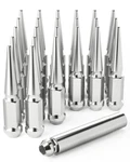 Set 24: Chrome Spiked Lug Nuts M14 X 1.5 Orion Motor LNS-L125-SL 4.4" Used. Price: $84.17.