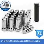 24X Epoch Spline Lug Nut With Key Chrome 14MMX1.5 2" Tall M14X1.5 Super Duty New. Price: $17.99.