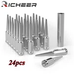 24 Pcs Chrome Spike Lug Nuts M14X1.5 For Chevy Silverado Tahoe 4.4" Tall W/ Key New. Price: $40.99.