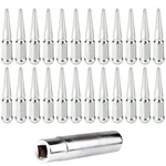 24PCS Chrome 4.5" Tall 14MM*1.5 Spike Lug Nuts & Key For 1995-2017 Gmc Yukon New. Price: $55.59.
