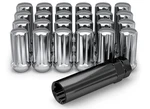 24 Pack 1/2-20 Duplex 7 Spline Lug Nuts W/ Key For Aftermarket Wheels Chrome New. Price: $47.99.