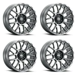Set 4 17" Voxx G-fx TM7 Matte Gunmetal 17X9 Wheels 6X5.5 Rims 12MM For Gmc Ram New. Price: $1024.00.
