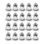 Set Of 20 Chrome Lug Nut Covers 33 Mm Push-on Style 3/8" For Semi Truck New. Price: $15.95.