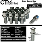 20X Audi Chrome 14X1.5 Ball Seat Wheel Lug Bolts 28MM Shank Fit Stock New. Price: $31.89.
