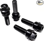 20 14X1.5 Veritek R14 19MM 45MM Black Washer Lug Bolts Ball Seat For Porsche New. Price: $45.00.