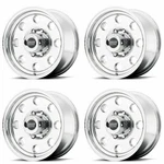 Set 4 American Racing AR172 Baja 17X9 8X170 Polished Wheels 17" -12MM Rims New. Price: $1368.00.