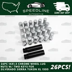 26PC 14X1.5 Chrome Wheel Lug Nuts W/ Two Keys For Silverado Sierra Yukon Xl 1500 New. Price: $29.72.