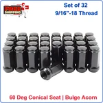32 Pcs 9/16" Thread Bulge Acorn 1.9" Long 3/4" Hex Fits Dodge Ram 2500 Ford F250 New. Price: $40.43.