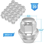 20X Chrome Wheel Lug Nuts M12X1.5 19MM Hex Ford Fusion Focus Escape Ecosport New. Price: $16.99.