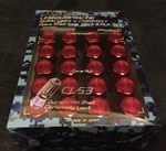 Project Kics Leggdura CL53 Lug Nut Lock Set Of 20 53MM 12X1.25 Red Jdm New. Price: $235.00.