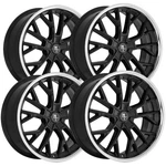(set Of 4) Modern Luxury MLF14 18X8 5X112/5X4.5" +35MM Black/ssl Wheels Rims New. Price: $1356.00.