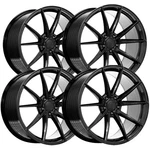(set Of 4) Modern Luxury MLF12 19X8.5 5X4.5" +32MM Gloss Black Wheels Rims New. Price: $1440.00.