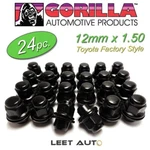 (24PC.) Gorilla Lug Nuts, Black, Toyota Lexus Factory Style, 12X1.5, 73138TBC New. Price: $84.88.