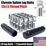 20 Chrome Spline Lug Bolts 12X1.5 For Bmw M3 M5 335 135 E46 F10 F30 E36 + Keys New. Price: $34.95.