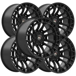 (set 5) Hardrock Off-road H111 17X9 6X5.5" -12MM Satin Black Wheels Rims New. Price: $1125.00.