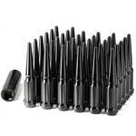 M14X1.5 Truck Spike Lug Nuts 32 Pcs, Black With Key Fits Dodge, Ford, Chevy, Gmc New. Price: $87.42.