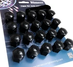 Set Of 20 Car Wheel Bolts Caps Nuts Covers 17MM Hex Black. Bimecc New. Price: $23.70.
