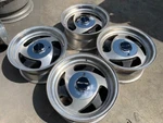 15 Vintage Wheels Rims White American Racing Classic Polished Lip Tri Spoke Used. Price: $495.00.