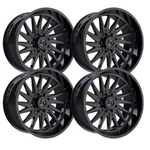 (SET-4) Tis 547B 20X12 6X135/6X139.7 -44MM Black Wheels Rims Inch New. Price: $1625.20.