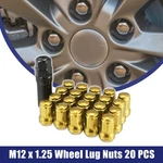 Set M12X1.25 Car Heptagon Lug Nut 32MM Screw With Socket Key Gold Tone New. Price: $29.47.
