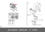 Genuine Oe Nut Wheel 3880A008 For Mitsubishi 3880-A008 Neu. Price: $5.01.