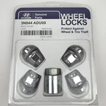 Genuine Hyundai Wheel Lock Set 3N044-ADU00 Anti-theft Lug Nuts With Key Oem New. Price: $21.99.