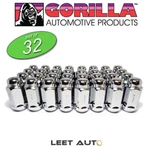 (32PC.) Gorilla Lug Nuts, 14X1.50, Duplex Length, Chrome, Bulge Acorn, 91148XL New. Price: $59.88.