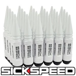 Sickspeed 24PC White Spiked Aluminum Extended 108MM 3PC Lug Nuts 12X1.5 N18 New. Price: $144.95.