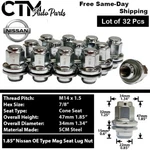 32X Chrome Oem Factory Mag Seat M14X1.5 Lug Nut Fit NV1500/NV2500/NV3500 Nissa New. Price: $47.29.