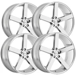 (set Of 4) Cavallo CLV-5 22X9 5X115 +18MM Nano Chrome Wheels Rims 22" Inch New. Price: $2420.56.