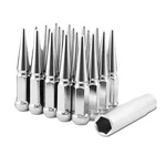 20-9/16" Chrome Metal Lugz Spiked Conical Style Nuts Full Kit New. Price: $83.80.