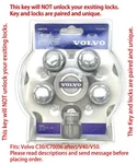 Genuine Volvo Wheel Lock Kit, With Chromed Nut Caps. C30, C70, S40, V40, V50 New. Price: $57.87.