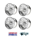 (4) 20X12 American Force Polished SS8 Trax Wheels Chevy Gmc Ford Dodge New. Price: $4020.00.
