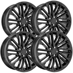 (set Of 4) Oe Wheels LX58 20X8 5X4.5" +30MM Black Rims 20" Inch New. Price: $1121.96.