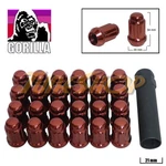 24 Gorilla Spline Tuner Lock Lug Nut 12X1.5 Acorn Wheels Rims Red Close New. Price: $39.95.