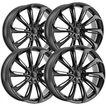 (set Of 4) Rock Forged FF25 20X8.5 5X4.5" +38MM Candy Black Wheels Rims 20" Inch New. Price: $1103.96.