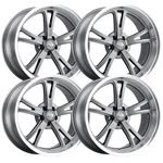 (SET-4) Ridler 606 20X8.5 + 20X10 Staggered 5X127 0MM Gray Wheels Rims Inch New. Price: $1199.00.
