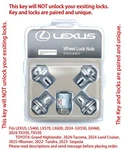 Lexus Wheel Lock Set Genuine For Ls, Lx, 2024 (tx, Gx, Tundra, Tacoma, Sequoia) New. Price: $63.87.
