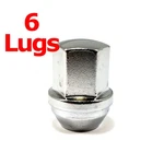 6X Excalibur 1904L Lug Nuts 1/2" Bulge Acorn 3/4" Hex Chrome 1.75" Closed End New. Price: $16.56.