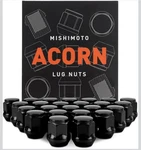 Mishimoto Steel Lug Nuts, M12X1.5, Acorn Seat, 24PC Set, Black New. Price: $30.00.